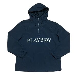 Playboy by PacSun Anorak Windbreaker Jacket in Black, Men’s size Small
